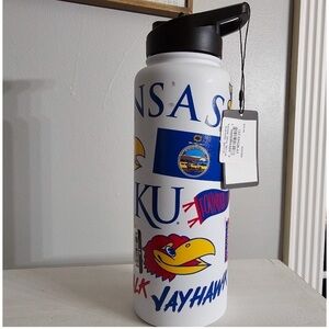 NCAA Kansas Jayhawks Logo brands  34oz. Native Quencher Bottle New With Tag